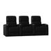 Latitude Run® 98" Wide Home Theater Row Seating w/ Cup Holder Microfiber/Microsuede in Black | 44 H x 98 W x 40 D in | Wayfair LTTN3430 44426994