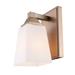 Latitude Run® Thiel 1 - Light Armed Sconce Glass/Metal in Yellow | 7.78 H x 4.5 W x 5.38 D in | Wayfair LTTN3754 44675018