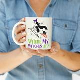 Love You A Latte Shop Where My Witches At Coffee Mug Ceramic in Brown/White | 4.5 H in | Wayfair 112