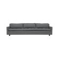 ARTLESS 94" Square Arm Sofa w/ Reversible Cushions Velvet/Linen in Brown | 28 H x 94 W x 35 D in | Wayfair A-UP-TS-5-P