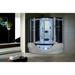 Maya Bath 64" W x 88" H Framed Round Sliding Steam Shower in White | 88 H x 64 W x 69 D in | Wayfair 103W