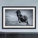 Marmont Hill "Blue Baroque" Framed Painting Print Paper in Black | 16 H x 24 W x 1.5 D in | Wayfair MH-MWW-MELS-21-BFP-24