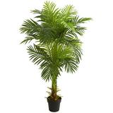 Bay Isle Home™ 52.5" Hawaii Palm Tree in Planter Silk/Plastic | 60 H x 11 W x 11 D in | Wayfair AA632713190D4926B5828787A9321FBD