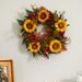 August Grove® Sunflower Berry Artificial 27" Polyester Wreath in Green/Red/Yellow | 5 H x 27 W x 27 D in | Wayfair C7DA1D5554D94E1EB8C9411443F46AC0