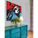 Marmont Hill 'Liberty 1' by Josh Ruggs Painting Print on Wrapped Canvas Metal in Black/Blue/Red | 32 H x 32 W x 1.5 D in | Wayfair MH-JRUG-33-C-32