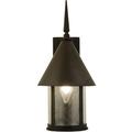 Meyda Lighting Outdoor Wall Lantern Glass/Metal/Steel in Brown/Gray | 20 H x 9 W x 11 D in | Wayfair 135454