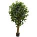 Charlton Home® 59.5" Artificial Ficus Tree in Planter Silk/Plastic | 66 H x 12 W x 12 D in | Wayfair E8C95B4D01614F7CA75F1FE30FF0966B