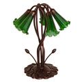 Meyda Lighting Pond Lily 16.5" Table Lamp Glass in Green | 17 H x 14 W x 14 D in | Wayfair 15386