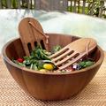 Millwood Pines Molloy 3-Piece Salad Bowl Set Wood in Brown | 5 H x 12 W x 12 D in | Wayfair MNTP1169 34538367