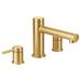 Moen Align Double Handle Deck Mounted Roman Tub Faucet Trim in Yellow | 6.4 H in | Wayfair T393BG