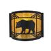 Meyda Lighting Lone Bear 1-Light Wall Sconce Glass in Black/Brown/Yellow | 9.5 H x 12 W x 4.5 D in | Wayfair 17457