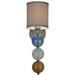 Meyda Lighting 1 - Light Charmz Wall Sconce Fabric in Blue/Brown/White | 20.25 H x 6 W x 7.5 D in | Wayfair 133574