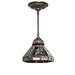 Meyda Lighting Middleton 1 - Light Single Cone Pendant Glass in Brown/Green/Red | 15 H x 8 W x 8 D in | Wayfair 146949