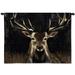 Pure Country Weavers Young Buck Tapestry Cotton in Black | 53 H x 53 W in | Wayfair 8037-WH