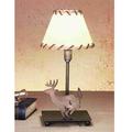 Meyda Lighting Lone Deer 13" Table Lamp Faux Leather in White | 13 H x 6 W x 6 D in | Wayfair 49799