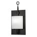 Astoria Grand Labriola 1 - Light Dimmable Oil Rubbed Bronze Wall Sconce Glass in Brown/White | 15.5 H x 7.5 W x 4 D in | Wayfair