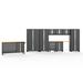 NewAge Products Bold Series 10 Piece Complete Garage Storage System Set in Gray | 77.25 H x 236 W x 18 D in | Wayfair 50514