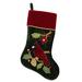 Northlight Seasonal 20.5" Red & Cardinal Embroidered Christmas Stocking Polyester in Green | 20 H x 10.5 W in | Wayfair L36162