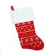 Northlight Seasonal 19" Red & White Embroidered Snowflake Cuffed Christmas Stocking Polyester in Red/White | 19 H x 10 W in | Wayfair 31803526