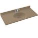 Swan Chesapeake Solid Surface 25" Single Bathroom Vanity Top in Brown | 6.125 H x 25 W x 22 D in | Wayfair CH02225.091