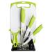 New England Cutlery 6 Piece Block Set High Carbon Stainless Steel in Green | Wayfair 84063