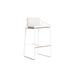 OASIQ Sandur Patio Bar Stool w/ Cushion, Stainless Steel in White | 35.75 H x 19.38 W x 19.38 D in | Wayfair 3001032303000-CN