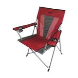 ORE Furniture Portable Folding Camping Chair w/ Cushion Metal in Red | 37.5 H x 36.5 W x 24.5 D in | Wayfair M90301