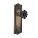 Nostalgic Warehouse Black Crystal Interior Mortise Door Knob w/ Meadows Long Plate Brass/Crystal in Yellow | 7.875 H x 2.625 W in | Wayfair 727480