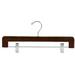 Only Hangers Inc. Decorative Wooden Pant/Skirt Hanger w/ Clips for Skirt/Pants Wood/Metal in Brown | 7 H x 14 W in | Wayfair WH535-25