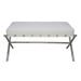 Nuevo Auguste Naugahyde Bench Faux Leather/Metal in Black/Gray/White | 17.75 H x 59 W x 17.75 D in | Wayfair HGTA720