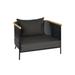 OASIQ Riad Club Patio Chair w/ Cushions in Gray/Black/Brown | 28.25 H x 41.38 W x 35.75 D in | Wayfair 4101000001100-S
