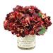 One Allium Way® Hydrangea Floral Arrangement in Pot Silk/Plastic in Pink/Red | 12 H x 12 W x 13.5 D in | Wayfair OAWY4586 32123473