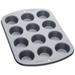 Wilton 12 Cup Non-Stick Rectangle Mini Muffin Pan Steel in Gray | Wayfair 2105-952