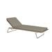 OASIQ Sandur Sun Chaise Lounge w/ Cushions Metal in Gray | 10.63 H x 29.13 W x 79.5 D in | Outdoor Furniture | Wayfair 3001112300000-LS