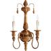 Solange 2-Light Candle Wall Light in Brown Laurel Foundry Modern Farmhouse® | 22 H x 11.5 W x 6.5 D in | Wayfair OAWY8517 38156858