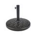 Charlton Home® Ellen Round Outdoor Patio Concrete Free Standing Umbrella Stand Concrete in Black/Brown | 14 H x 18 W x 18 D in | Wayfair