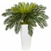 Orren Ellis 23" Artificial Foliage Plant in Planter Silk/Ceramic/Plastic in White | 23 H x 20 W x 20 D in | Wayfair OREL4377 40419517