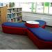 Palmieri Molecule Novelty Soft Seating in Yellow/Indigo | 20 H x 47.25 W x 30.25 D in | Wayfair ML-42-T-CB59-B-CB1009