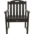 Trex Outdoor Yacht Club Garden Arm Chair Plastic in Black | 36 H x 25.75 W x 24.25 D in | Wayfair TXB24CB