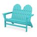 POLYWOOD® Vineyard 48" Adirondack Outdoor Bench Plastic in Blue | 39.63 H x 49.75 W x 29.63 D in | Wayfair ADBN600AR