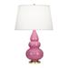 Robert Abbey Triple Gourd Table Lamp Ceramic/Metal in Pink/Yellow | 33 H x 20 W x 20 D in | Wayfair 318X