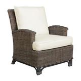 Armchair - Panama Jack Sunroom Exuma 30" Wide Polyester Armchair Rattan/Wicker | 34 H x 34 W x 30 D in | Wayfair PJS-3001-KBU-LC/SU-719