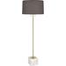 Jonathan Adler Canaan 64.75" Floor Lamp Metal/Stone in Gray/Yellow | 64.75 H x 21 W x 21 D in | Wayfair 680G