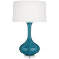 Robert Abbey Pike 32.75" Table Lamp Silk/Ceramic in White | 32.75 H x 19.5 W x 19.5 D in | Wayfair PC996