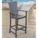 POLYWOOD® Quattro Adirondack Bar Chair in Black | 51.5 H x 24.75 W x 23.75 D in | Wayfair QLD202BL