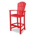 POLYWOOD® Palm Coast Outdoor Bar Chair Plastic in Red | 52.75 H x 24 W x 24.75 D in | Wayfair HND202SR