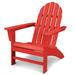 POLYWOOD® Vineyard Adirondack Chair in Red | 36.25 H x 29.25 W x 32.81 D in | Wayfair AD400SR