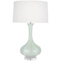 Robert Abbey Pike 32.75" Table Lamp Silk/Ceramic in White | 32.75 H x 19.5 W x 19.5 D in | Wayfair CL996