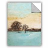 Red Barrel Studio® Haddenham Blue Winter II Removable Wall Decal Metal in Blue/Brown | 32 H x 24 W in | Wayfair RDBL5182 38252343