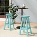 Red Barrel Studio® Nettie Patio Bar Stool Plastic in Green | 30 H x 16 W x 16 D in | Wayfair RDBL7319 38850217